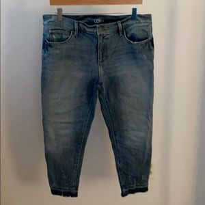 Loft relaxed skinny cropped jeans